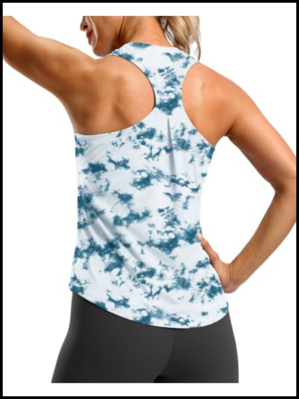 Womens Workout Tank Top Racerback Athletic Gym Shirt Quick Dry Pleated